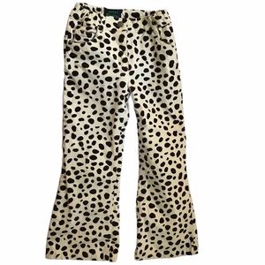 Mini Boden Velvet Animal Print Pants Sz 5-6